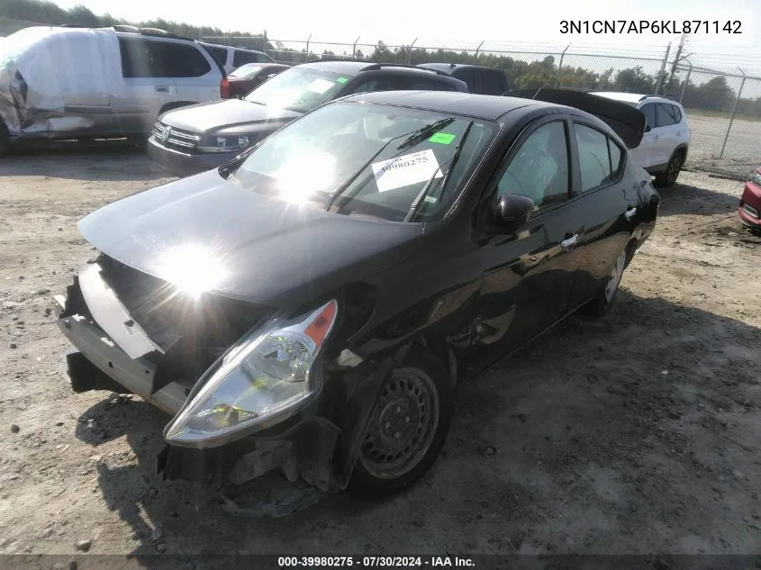 3N1CN7AP6KL871142 2019 Nissan Versa 1.6 Sv