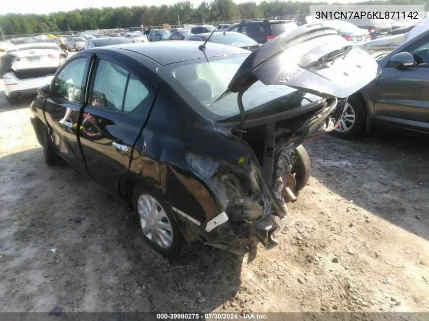 3N1CN7AP6KL871142 2019 Nissan Versa 1.6 Sv