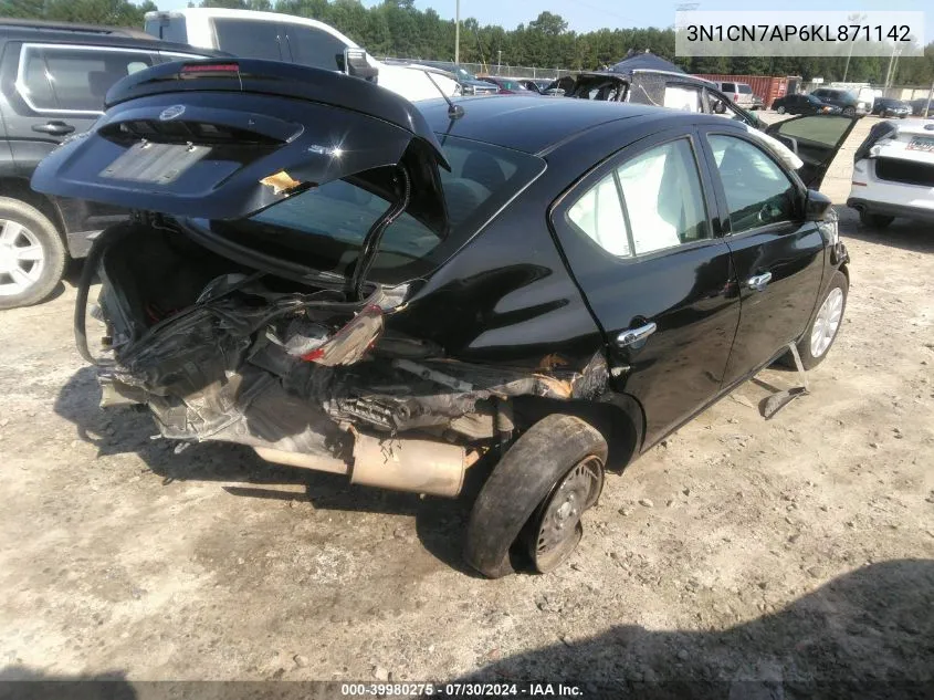 3N1CN7AP6KL871142 2019 Nissan Versa 1.6 Sv