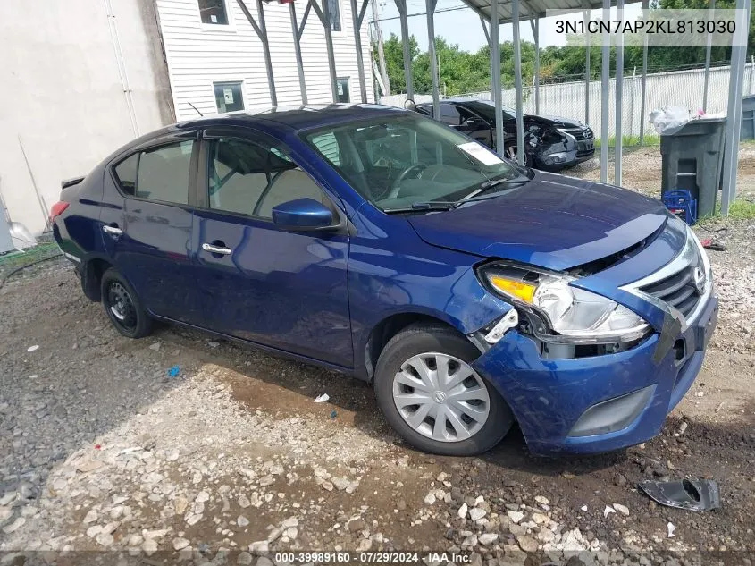 2019 Nissan Versa 1.6 S/1.6 S+/1.6 Sv VIN: 3N1CN7AP2KL813030 Lot: 39989160