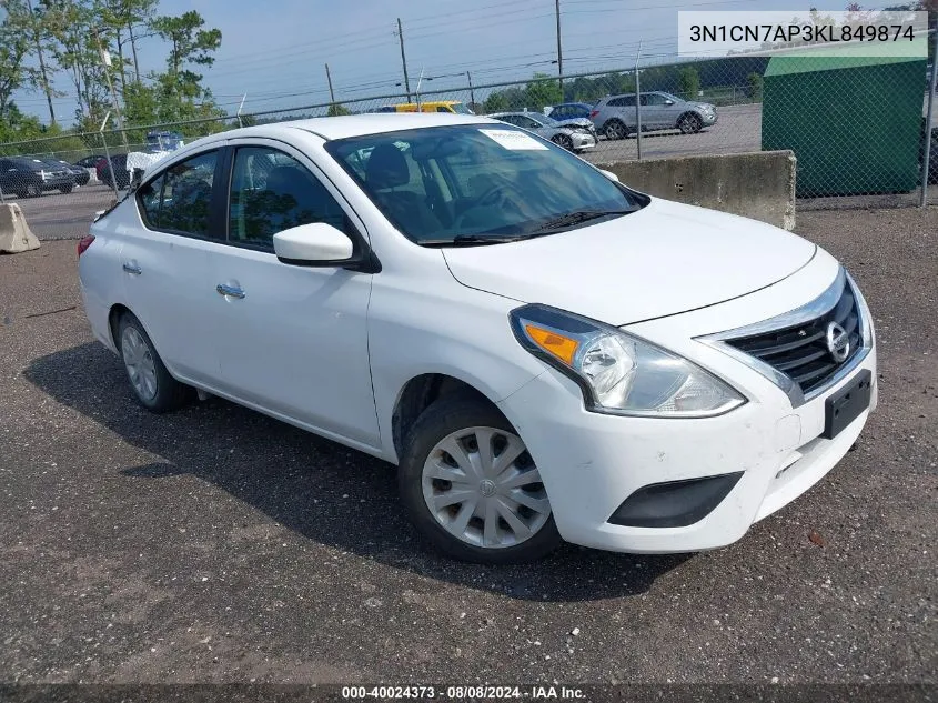 3N1CN7AP3KL849874 2019 Nissan Versa 1.6 Sv