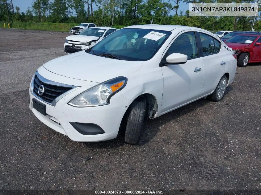 2019 Nissan Versa 1.6 Sv VIN: 3N1CN7AP3KL849874 Lot: 40024373