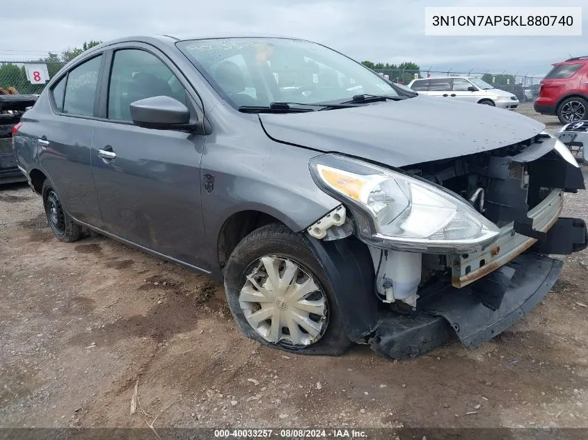 3N1CN7AP5KL880740 2019 Nissan Versa 1.6 Sv