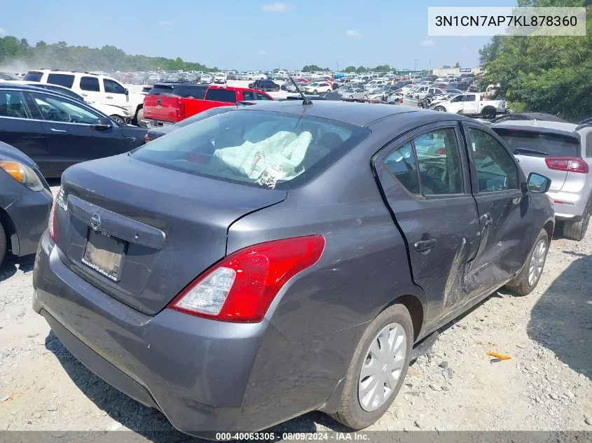 3N1CN7AP7KL878360 2019 Nissan Versa 1.6 S/1.6 S+/1.6 Sv