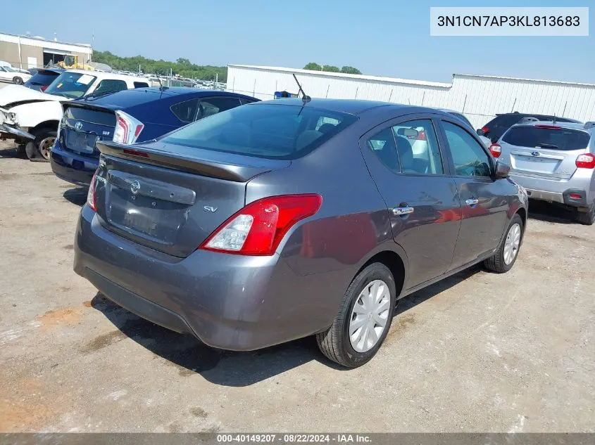 3N1CN7AP3KL813683 2019 Nissan Versa 1.6 Sv