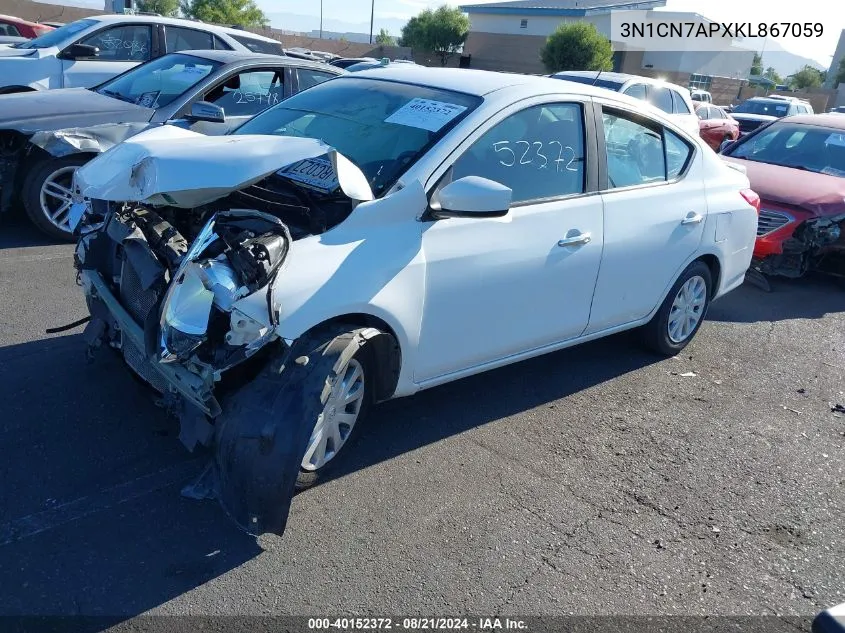 3N1CN7APXKL867059 2019 Nissan Versa S/S Plus/Sv