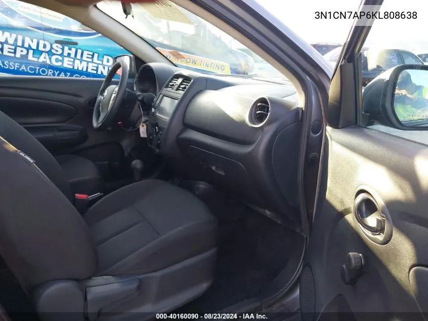 3N1CN7AP6KL808638 2019 Nissan Versa 1.6 S+