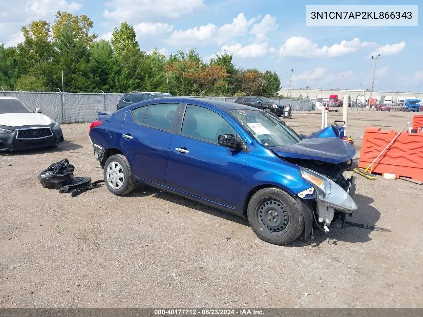 2019 Nissan Versa 1.6 Sv VIN: 3N1CN7AP2KL866343 Lot: 40177712