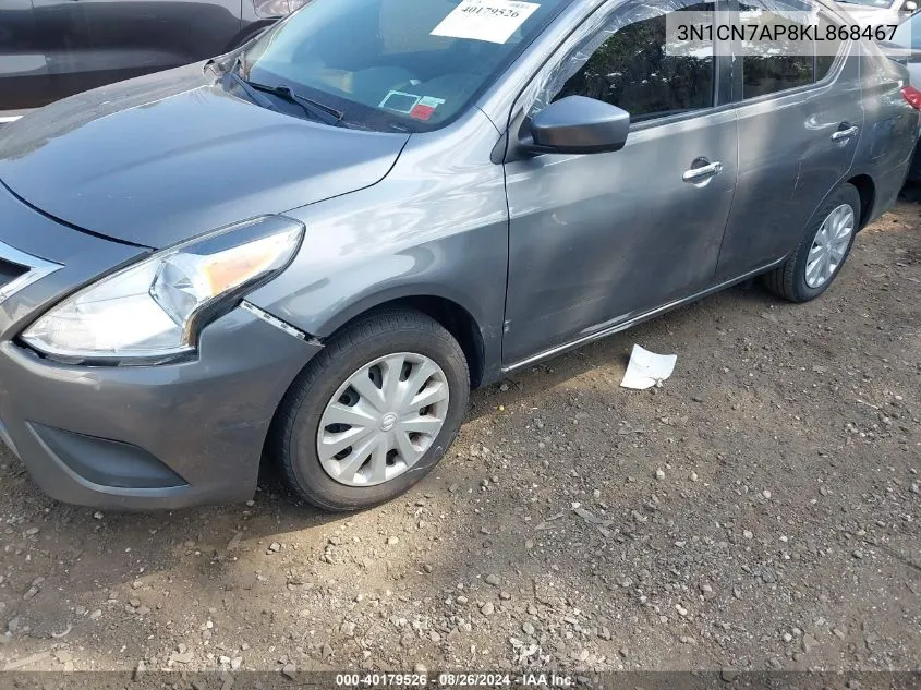 3N1CN7AP8KL868467 2019 Nissan Versa 1.6 Sv