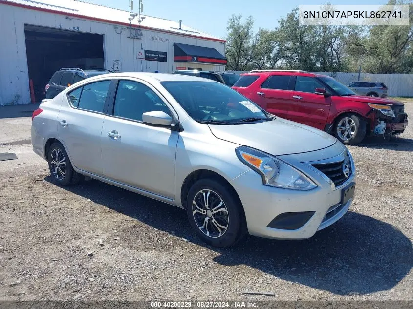 3N1CN7AP5KL862741 2019 Nissan Versa 1.6 Sv