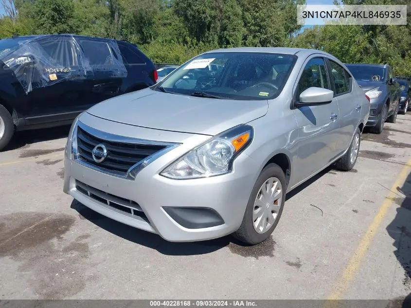 3N1CN7AP4KL846935 2019 Nissan Versa 1.6 Sv