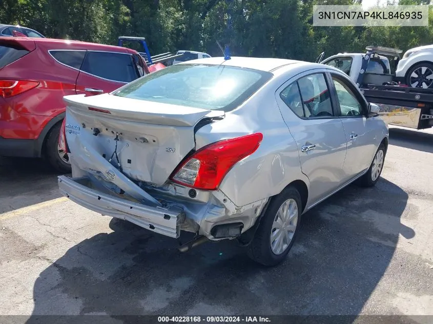 2019 Nissan Versa 1.6 Sv VIN: 3N1CN7AP4KL846935 Lot: 40228168