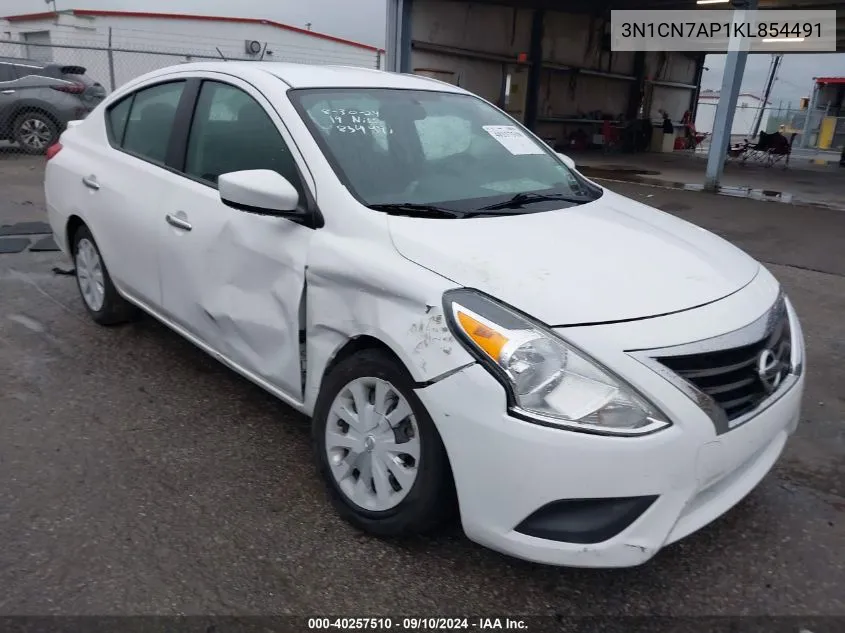 2019 Nissan Versa S/S Plus/Sv VIN: 3N1CN7AP1KL854491 Lot: 40257510