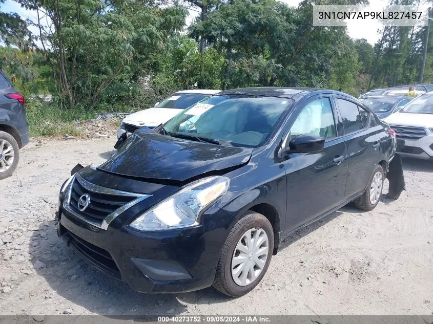 3N1CN7AP9KL827457 2019 Nissan Versa 1.6 S