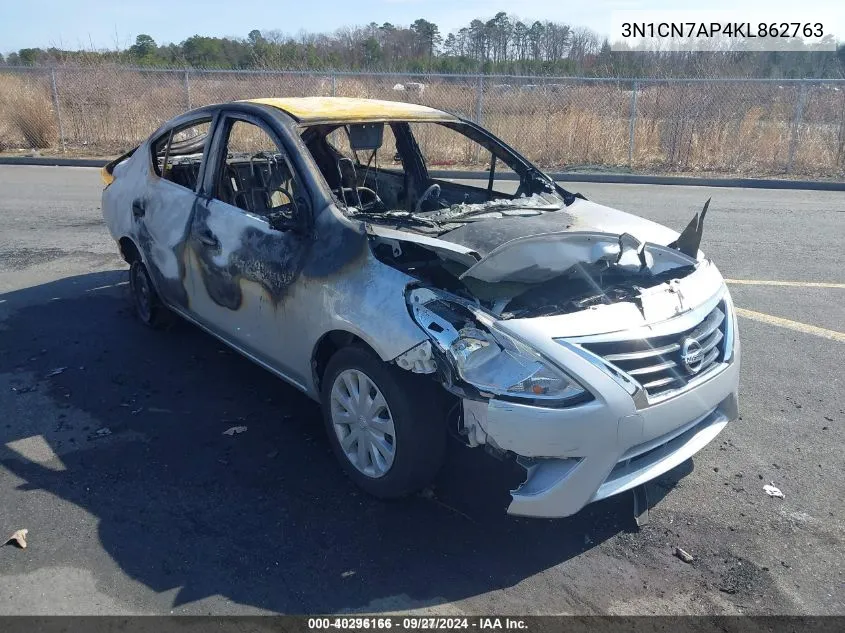 2019 Nissan Versa 1.6 Sv VIN: 3N1CN7AP4KL862763 Lot: 40296166