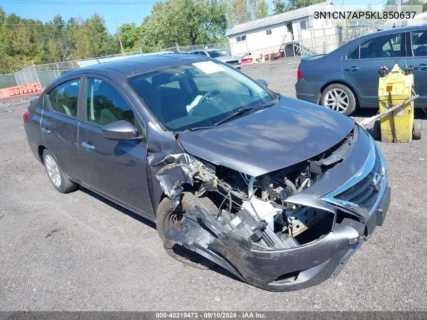 2019 Nissan Versa 1.6 Sv VIN: 3N1CN7AP5KL850637 Lot: 40319473