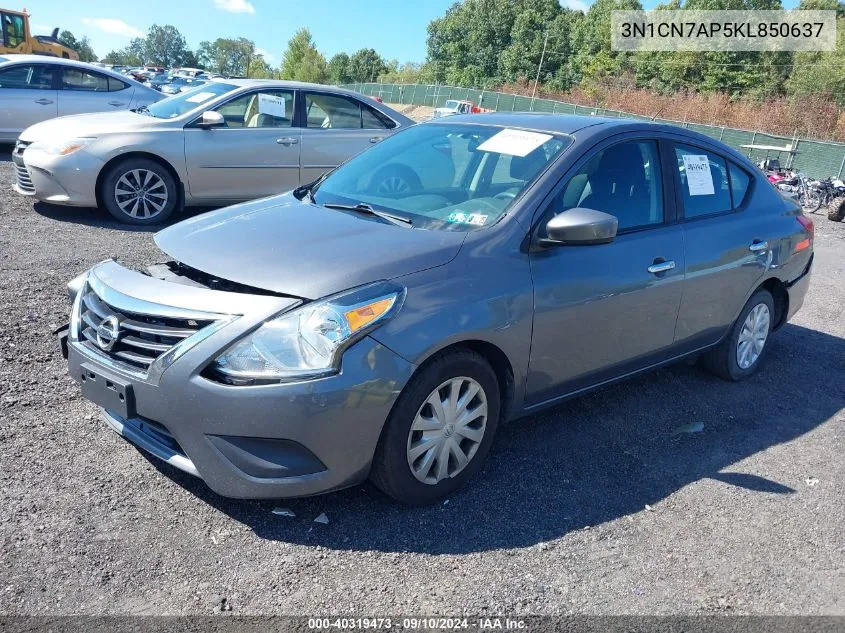 3N1CN7AP5KL850637 2019 Nissan Versa 1.6 Sv