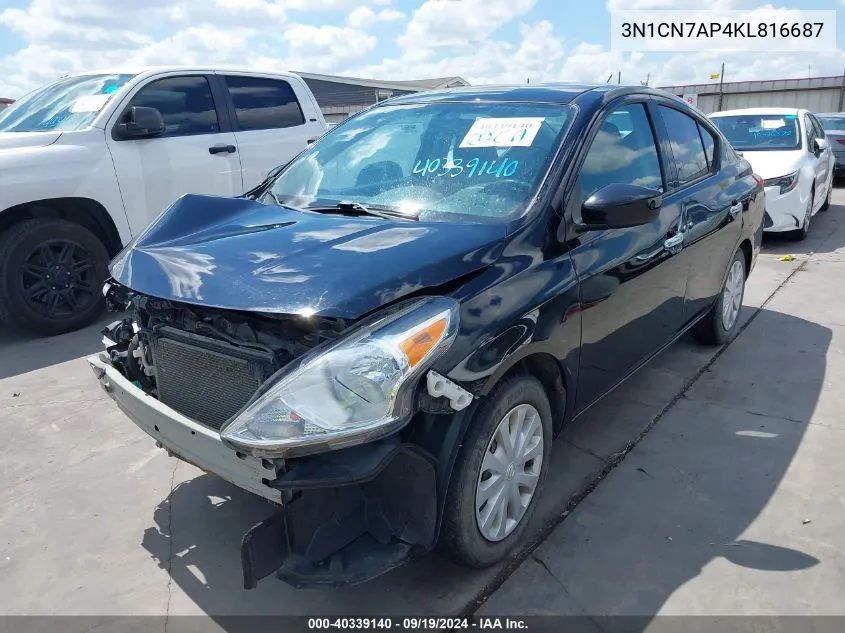 3N1CN7AP4KL816687 2019 Nissan Versa 1.6 Sv