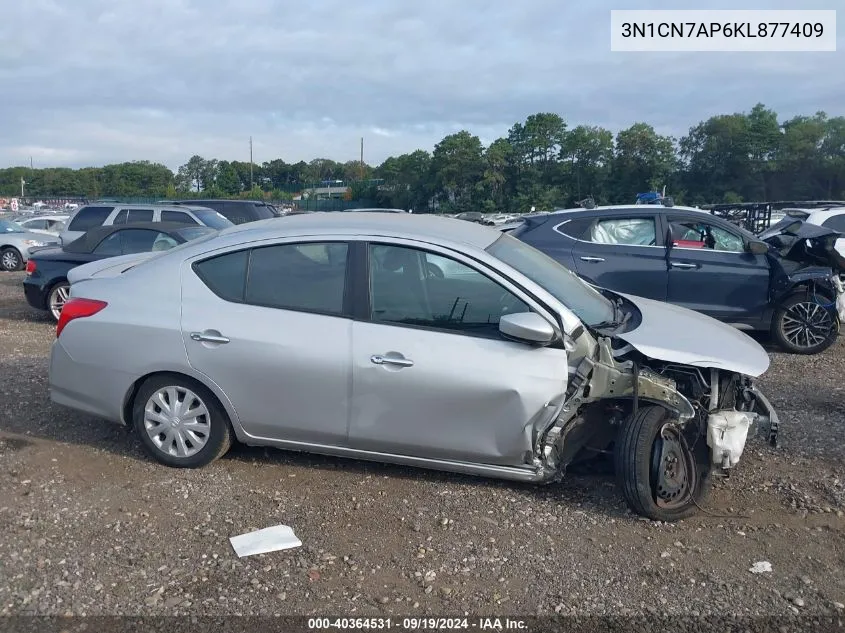 2019 Nissan Versa 1.6 Sv VIN: 3N1CN7AP6KL877409 Lot: 40364531