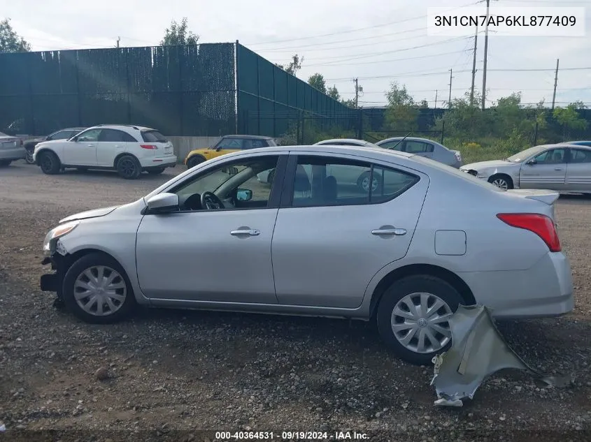 3N1CN7AP6KL877409 2019 Nissan Versa 1.6 Sv