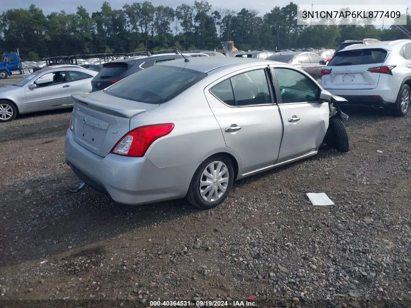 3N1CN7AP6KL877409 2019 Nissan Versa 1.6 Sv