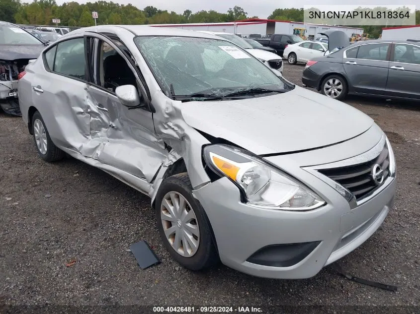 3N1CN7AP1KL818364 2019 Nissan Versa 1.6 Sv