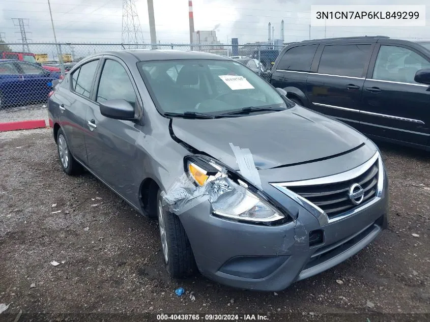 3N1CN7AP6KL849299 2019 Nissan Versa 1.6 Sv