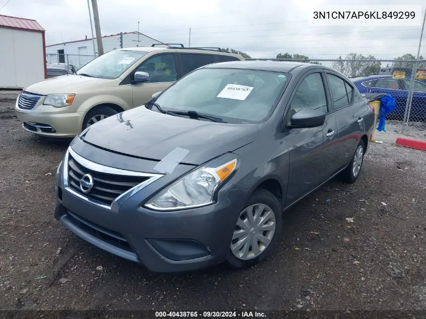 2019 Nissan Versa 1.6 Sv VIN: 3N1CN7AP6KL849299 Lot: 40438765