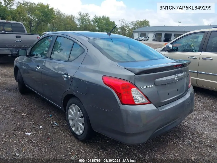 3N1CN7AP6KL849299 2019 Nissan Versa 1.6 Sv