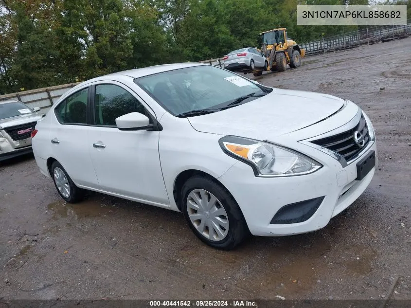 2019 Nissan Versa 1.6 Sv VIN: 3N1CN7AP6KL858682 Lot: 40441542