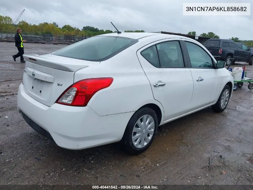 3N1CN7AP6KL858682 2019 Nissan Versa 1.6 Sv