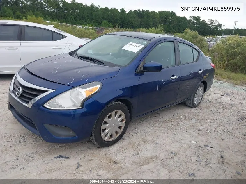 3N1CN7AP4KL859975 2019 Nissan Versa 1.6 Sv