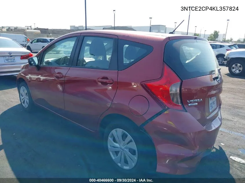 3N1CE2CP4KL357824 2019 Nissan Versa Note Sv