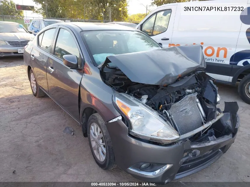 2019 Nissan Versa 1.6 Sv VIN: 3N1CN7AP1KL817232 Lot: 40533094