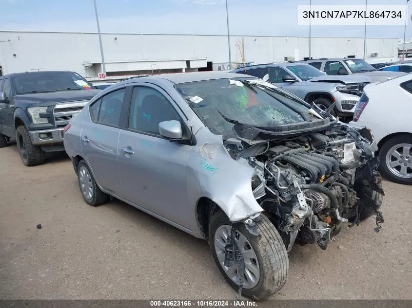 2019 Nissan Versa 1.6 Sv VIN: 3N1CN7AP7KL864734 Lot: 40623166