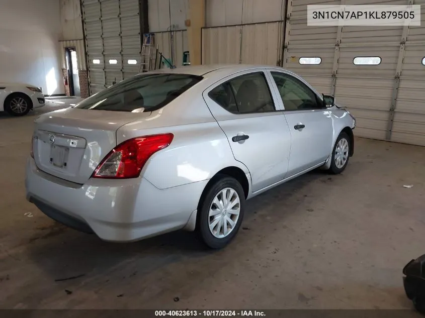 2019 Nissan Versa 1.6 S VIN: 3N1CN7AP1KL879505 Lot: 40623613