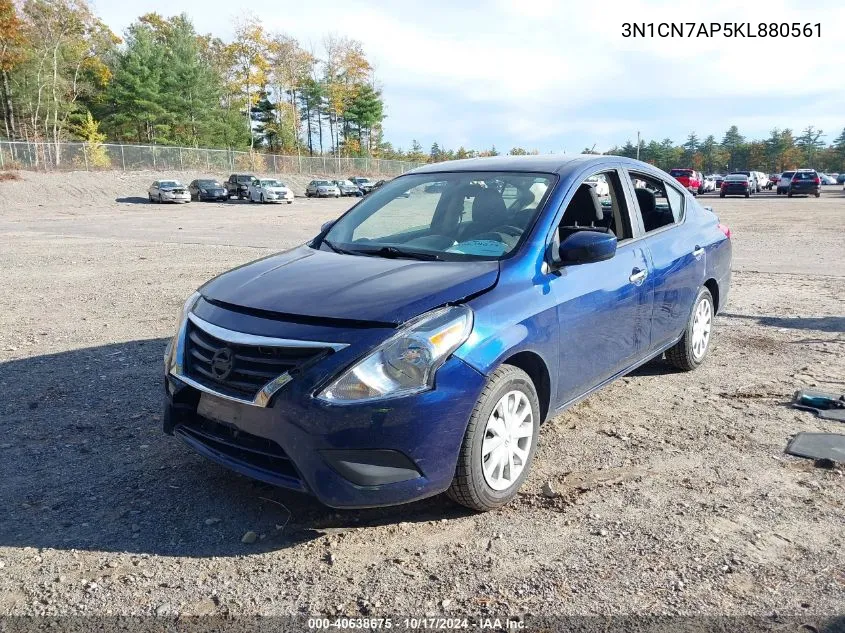 2019 Nissan Versa 1.6 Sv VIN: 3N1CN7AP5KL880561 Lot: 40638675