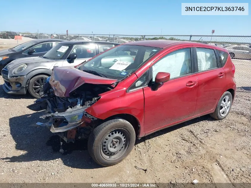 3N1CE2CP7KL363746 2019 Nissan Versa Note S/Sr/Sv