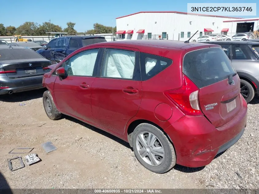 3N1CE2CP7KL363746 2019 Nissan Versa Note S/Sr/Sv