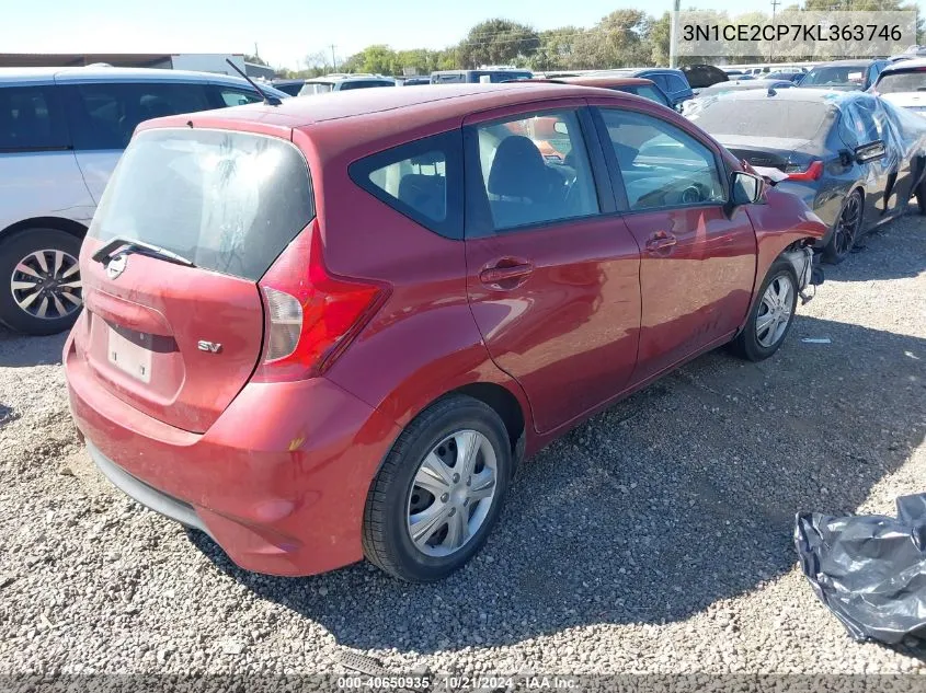 3N1CE2CP7KL363746 2019 Nissan Versa Note S/Sr/Sv