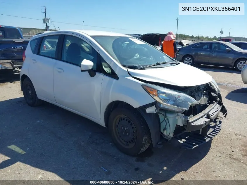 2019 Nissan Versa Note S/Sr/Sv VIN: 3N1CE2CPXKL366401 Lot: 40688650