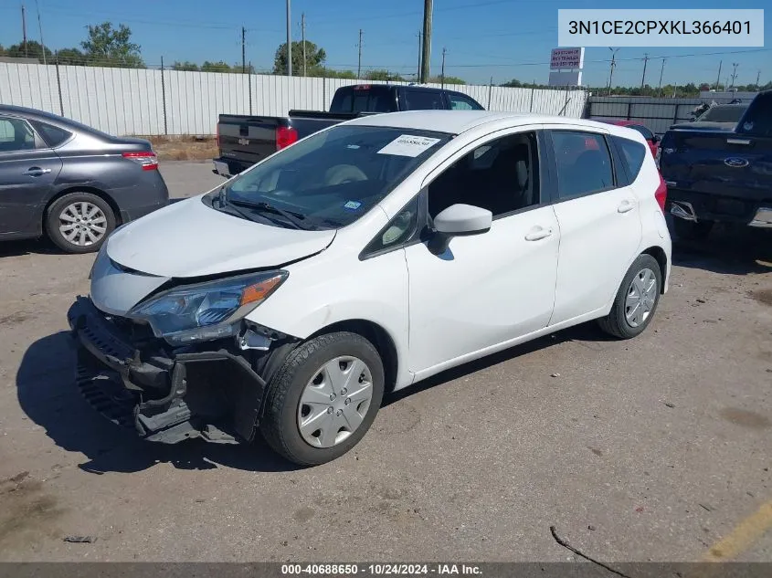 2019 Nissan Versa Note S/Sr/Sv VIN: 3N1CE2CPXKL366401 Lot: 40688650