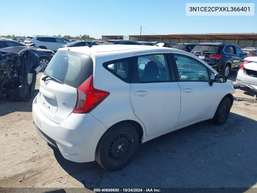 3N1CE2CPXKL366401 2019 Nissan Versa Note S/Sr/Sv