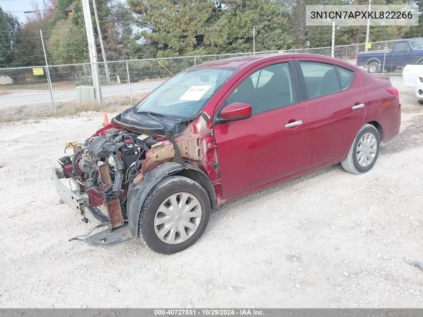 2019 Nissan Versa 1.6 Sv VIN: 3N1CN7APXKL822266 Lot: 40727851