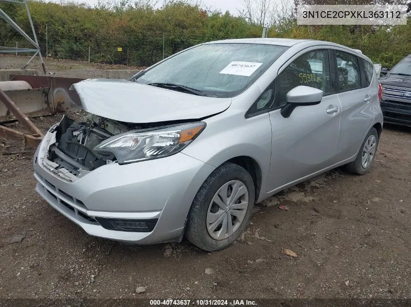 2019 Nissan Versa Note Sv VIN: 3N1CE2CPXKL363112 Lot: 40743637