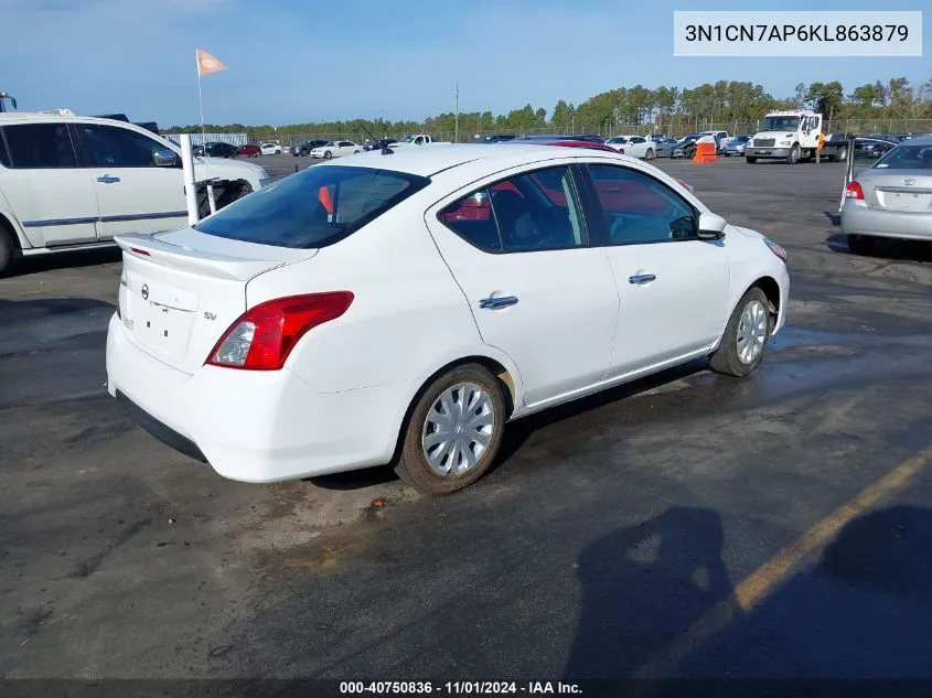 3N1CN7AP6KL863879 2019 Nissan Versa 1.6 Sv