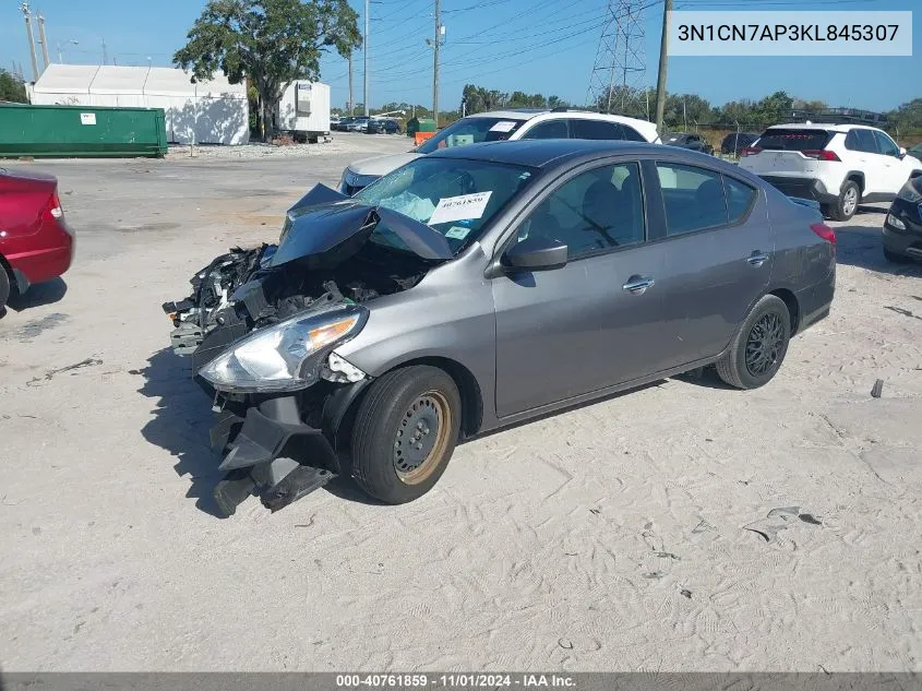 2019 Nissan Versa 1.6 Sv VIN: 3N1CN7AP3KL845307 Lot: 40761859