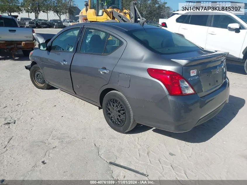 3N1CN7AP3KL845307 2019 Nissan Versa 1.6 Sv