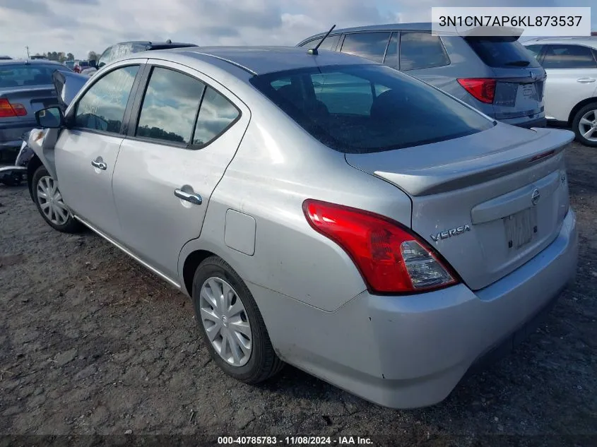 2019 Nissan Versa 1.6 Sv VIN: 3N1CN7AP6KL873537 Lot: 40785783