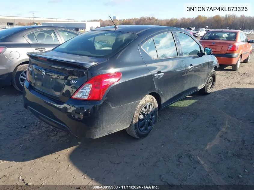 2019 Nissan Versa 1.6 Sv VIN: 3N1CN7AP4KL873326 Lot: 40815900